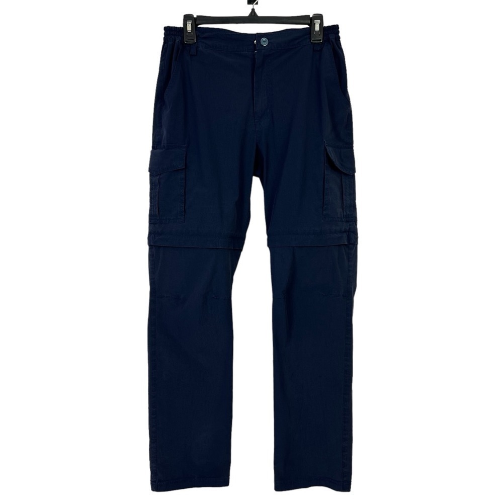 NONWE Men’s Outdoor Hiking Cargo Convertible Pant 30.5 Inseam M/32 Blue Shorts